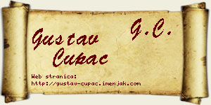 Gustav Cupać vizit kartica